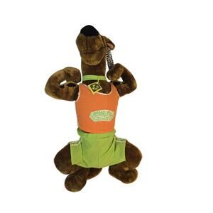 Scooby Doo Sports Dog Cartoon Network 1998 Stuffed Toy Flexing Muscles